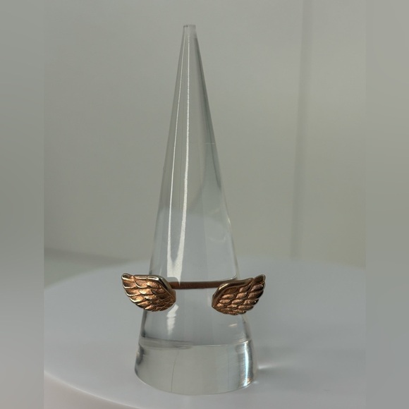 Rose Vermeil Open Wings Adjustable Ring - Picture 3 of 5